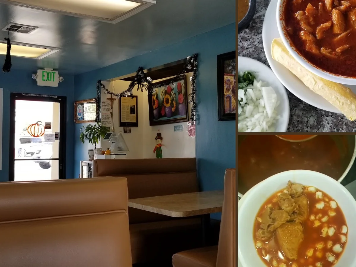 Colorful restaurant dishes with salsa and chips.