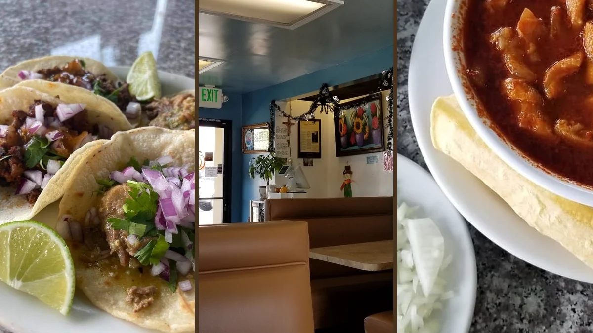 Colorful restaurant dishes with salsa and chips.