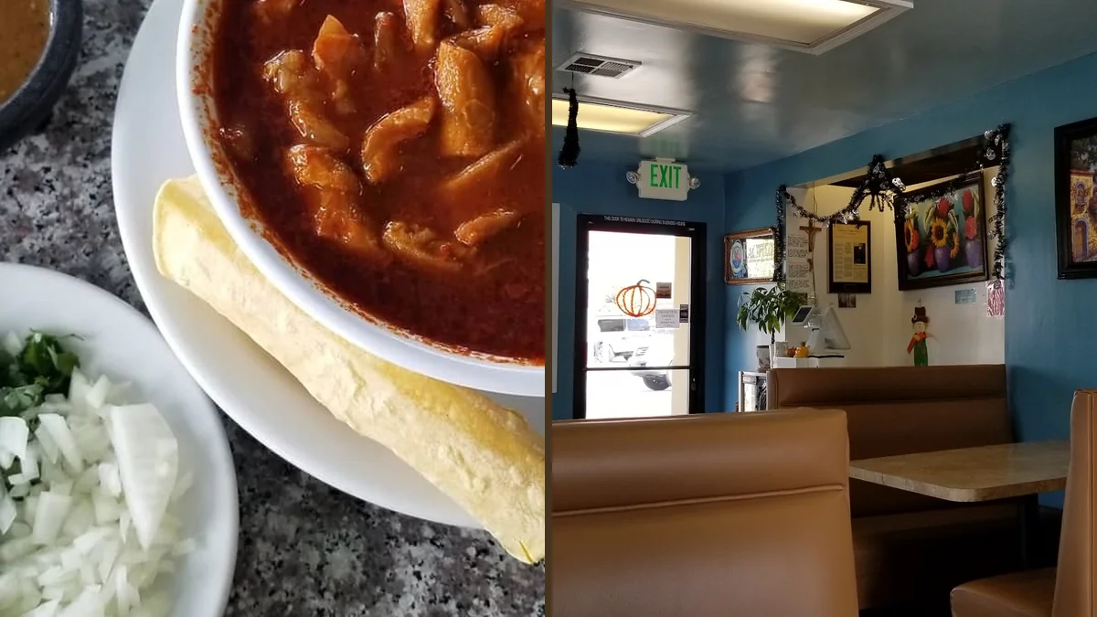 Hearty combo plates in a casual dining room.