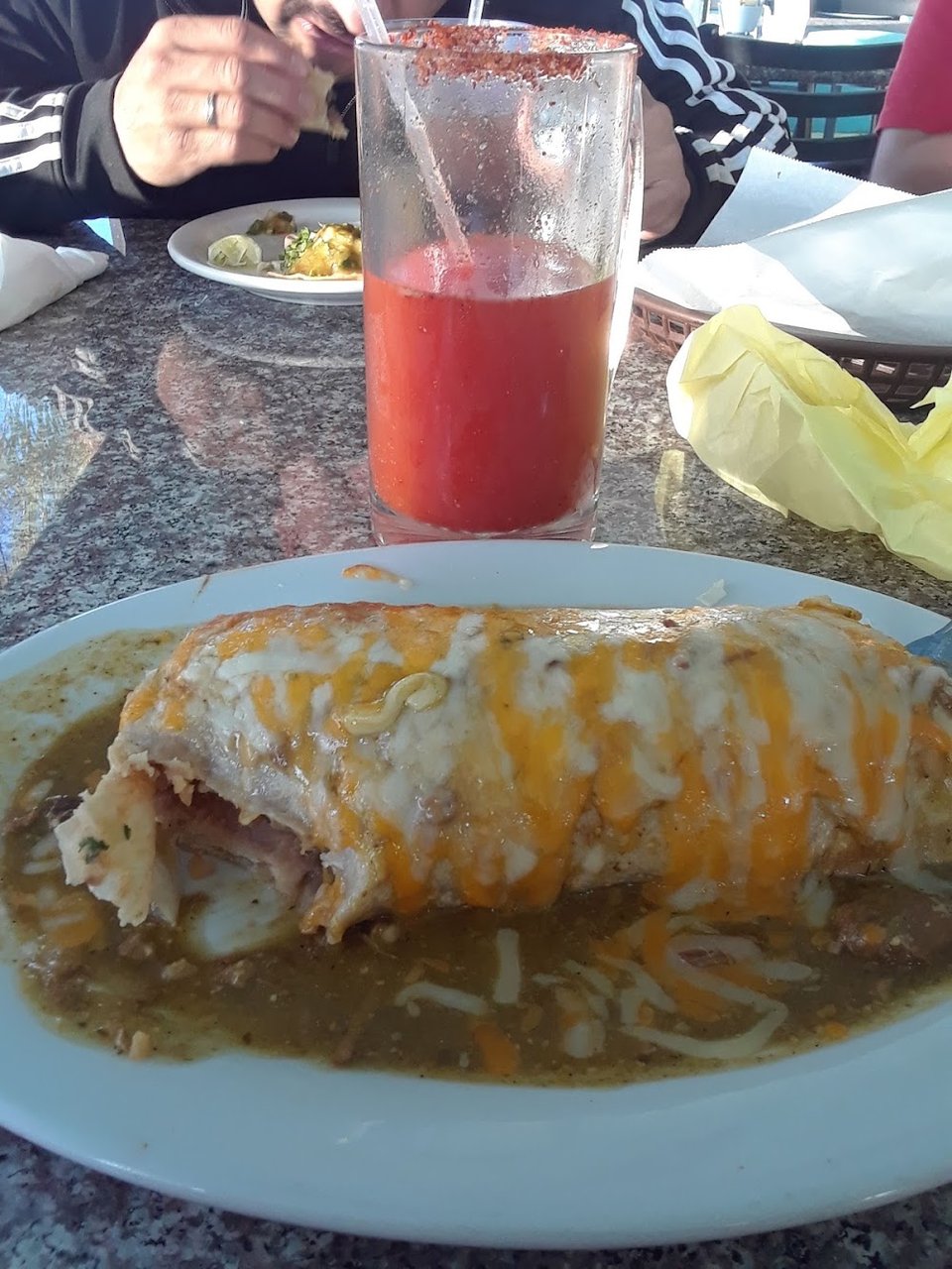Chile Verde Wet Burrito